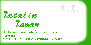 katalin kaman business card